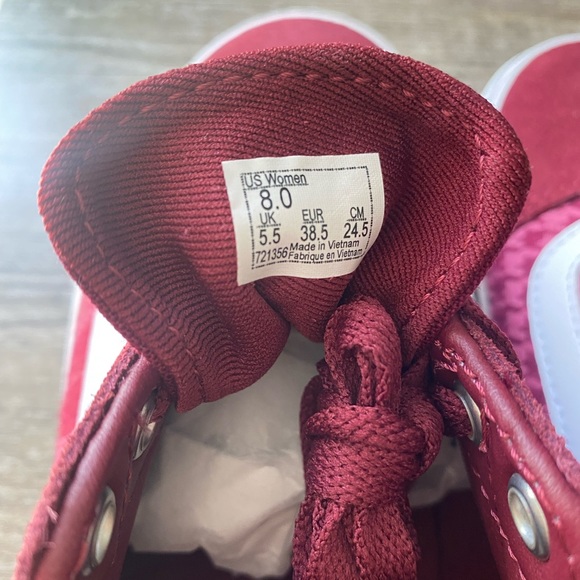 Vans Burgundy Old Skool Canvas Shoe - Picture 2 of 7